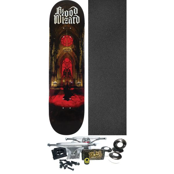 Blood Wizard Skateboards Outer Realms Skateboard Deck - 8.5" x 31.5" - Complete Skateboard Bundle